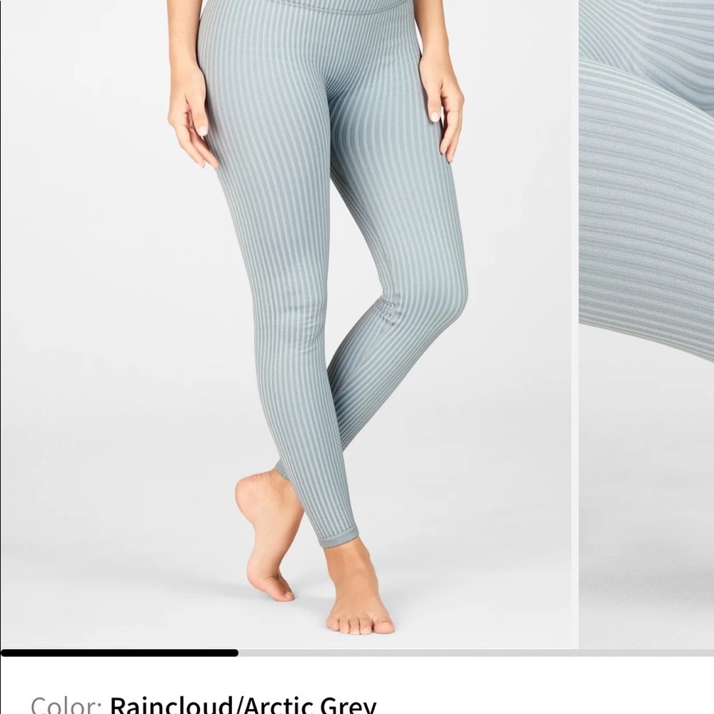 Fabletics Set In Artic Grey. Euc. Size Small. Rib… - image 1